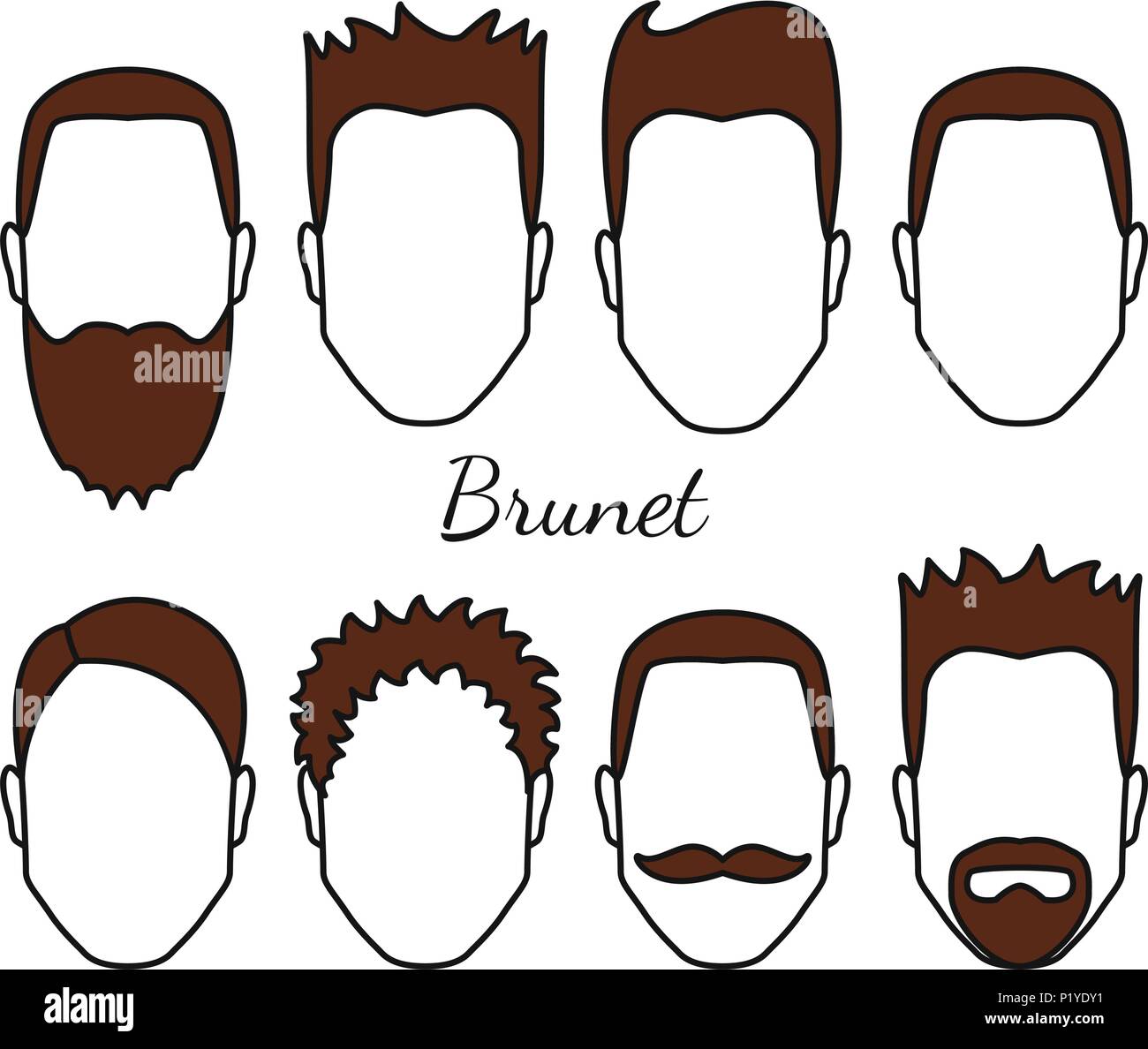 Male Brunet Hair And Face Fungus Styles Types Different Hair Cut