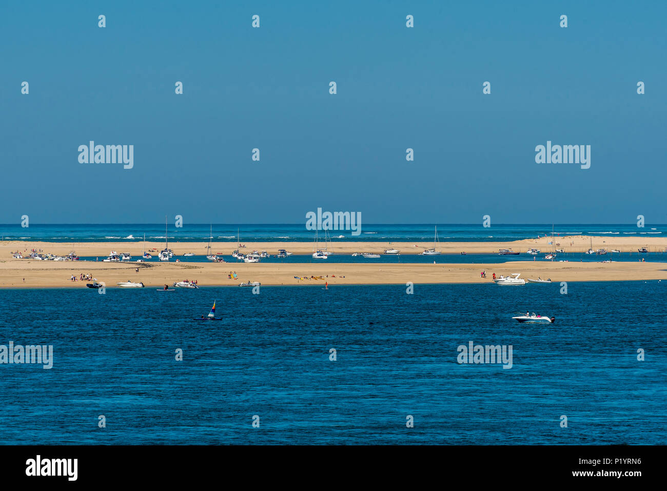 France, Arcachon Bay, banc d'Arguin from PetitNice beach Stock Photo