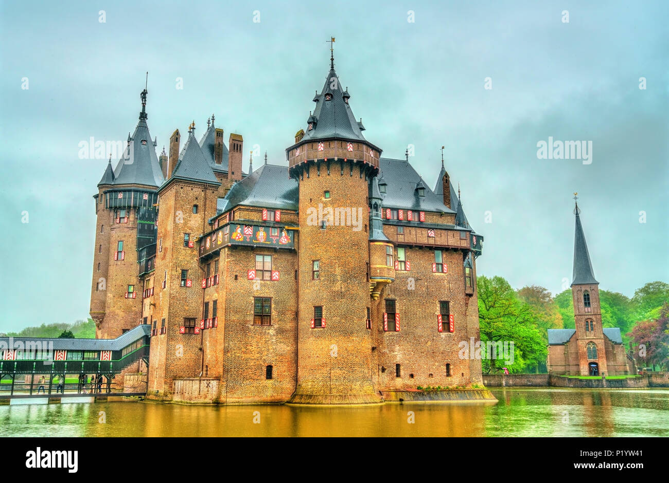 De Haar Castle near Utrecht, Netherlands Stock Photo