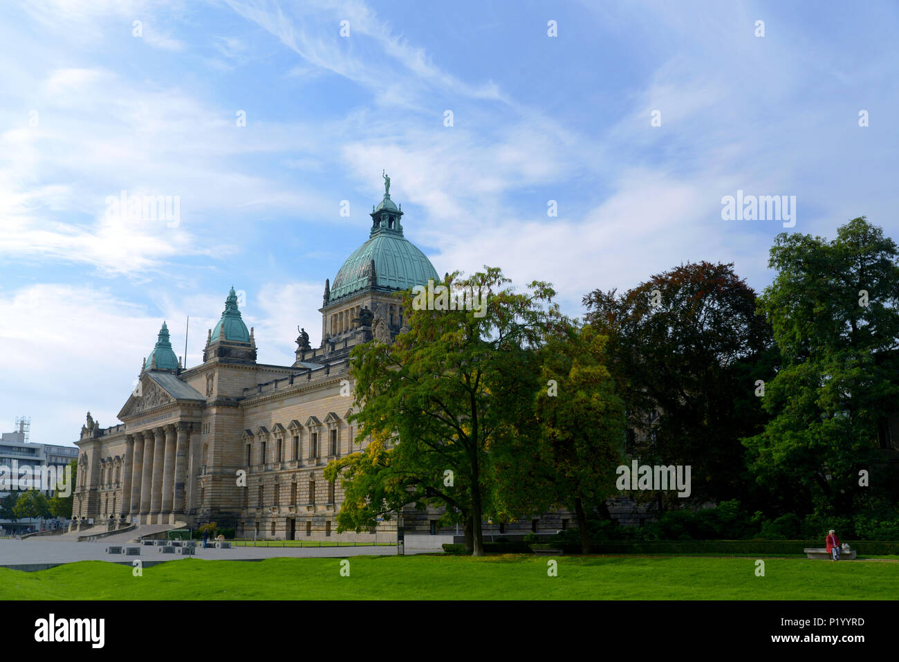 federal administrative court in the city leipzig - germany - saxony - historical building for sightseeing and visit Stock Photo