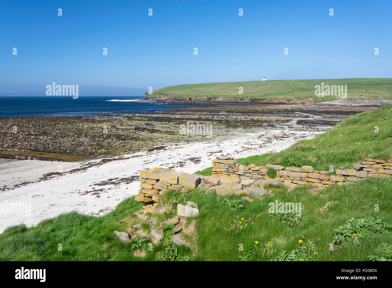 Birsay Bay and The Brough of Birsay Island, Birsay, Mainland, Orkney