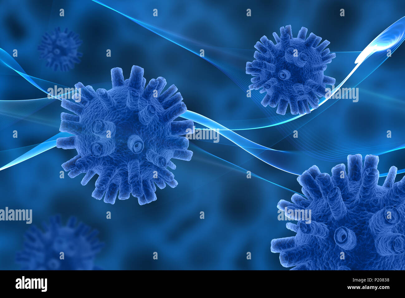 3D render of a medical background with virus cells Stock Photo - Alamy