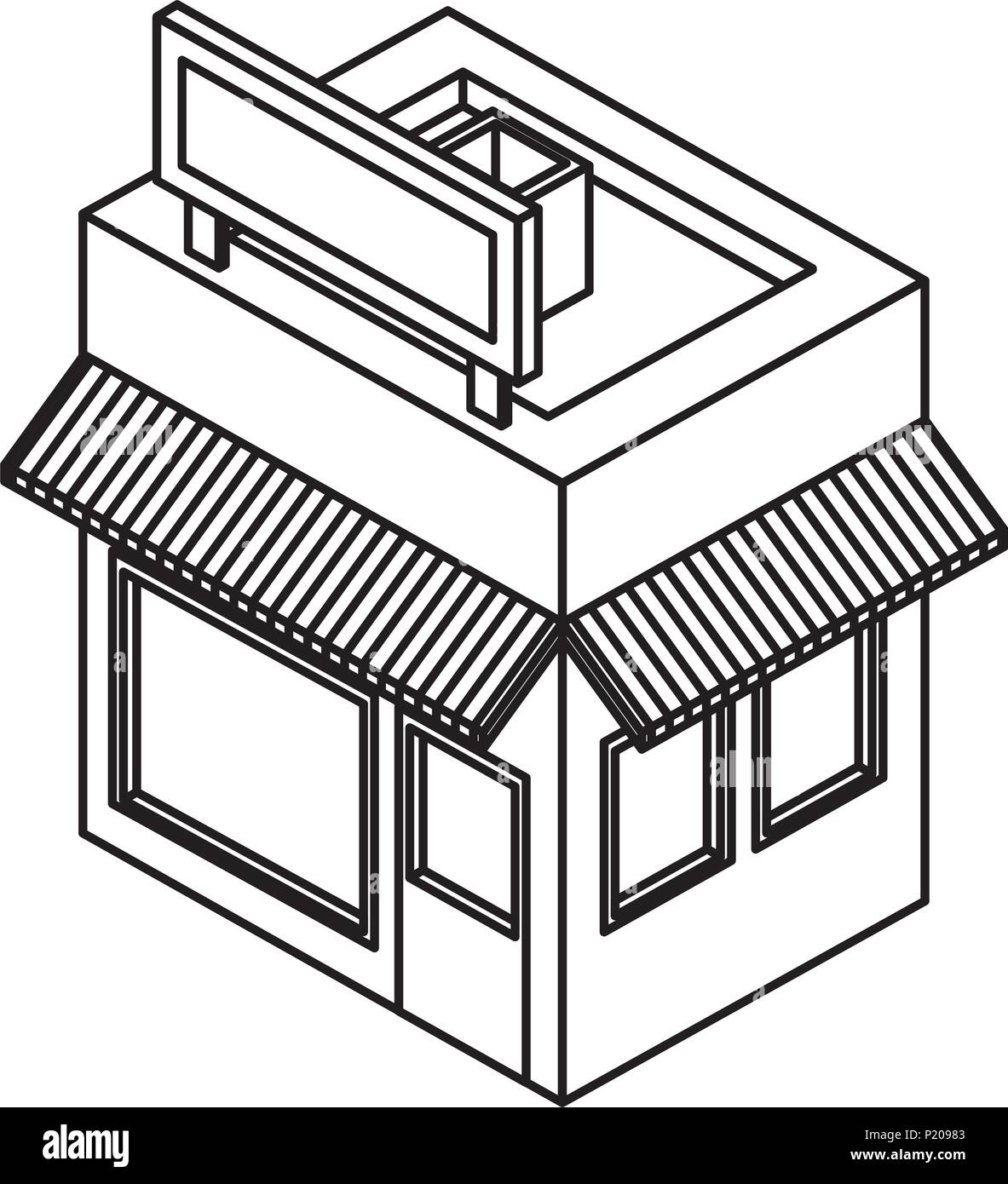 store building exterior isometric icon Stock Vector Image & Art - Alamy