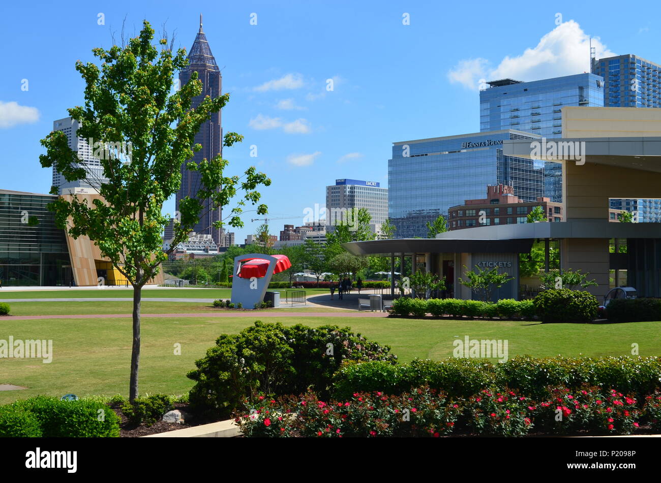 Outdoors Spring time in Downtown Atlanta Stock Photo