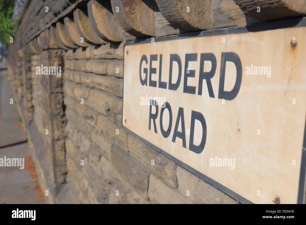 The sign at the beginning of Gelderd Road in Leeds Stock Photo Alamy