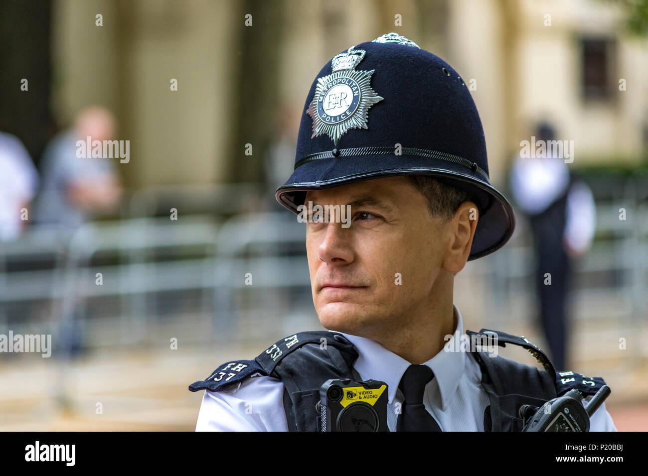 A Metropolitan Police Officer on duty in London,UK, 2018 Stock Photo