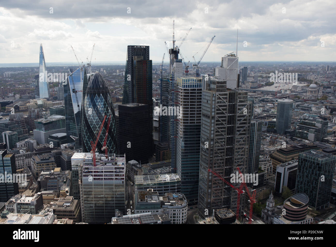 London skyscraper aerial hi-res stock photography and images - Alamy