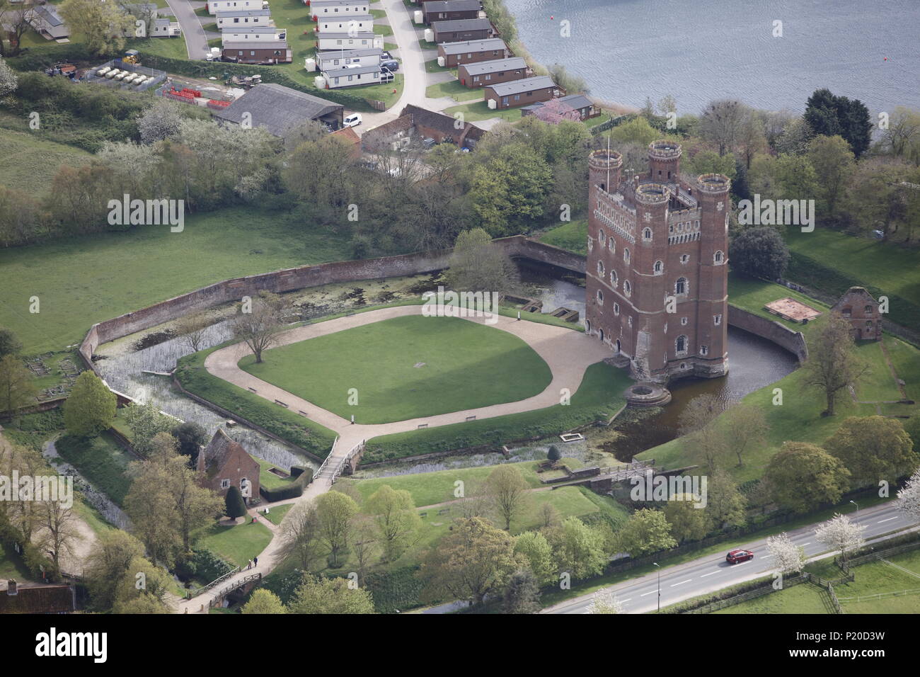 An aerial view of Tattershall Castle, Lincolnshire Stock Photo Alamy