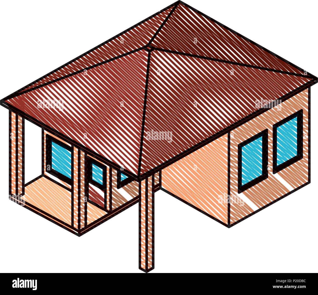 exterior house isometric icon vector illustration design Stock Vector ...