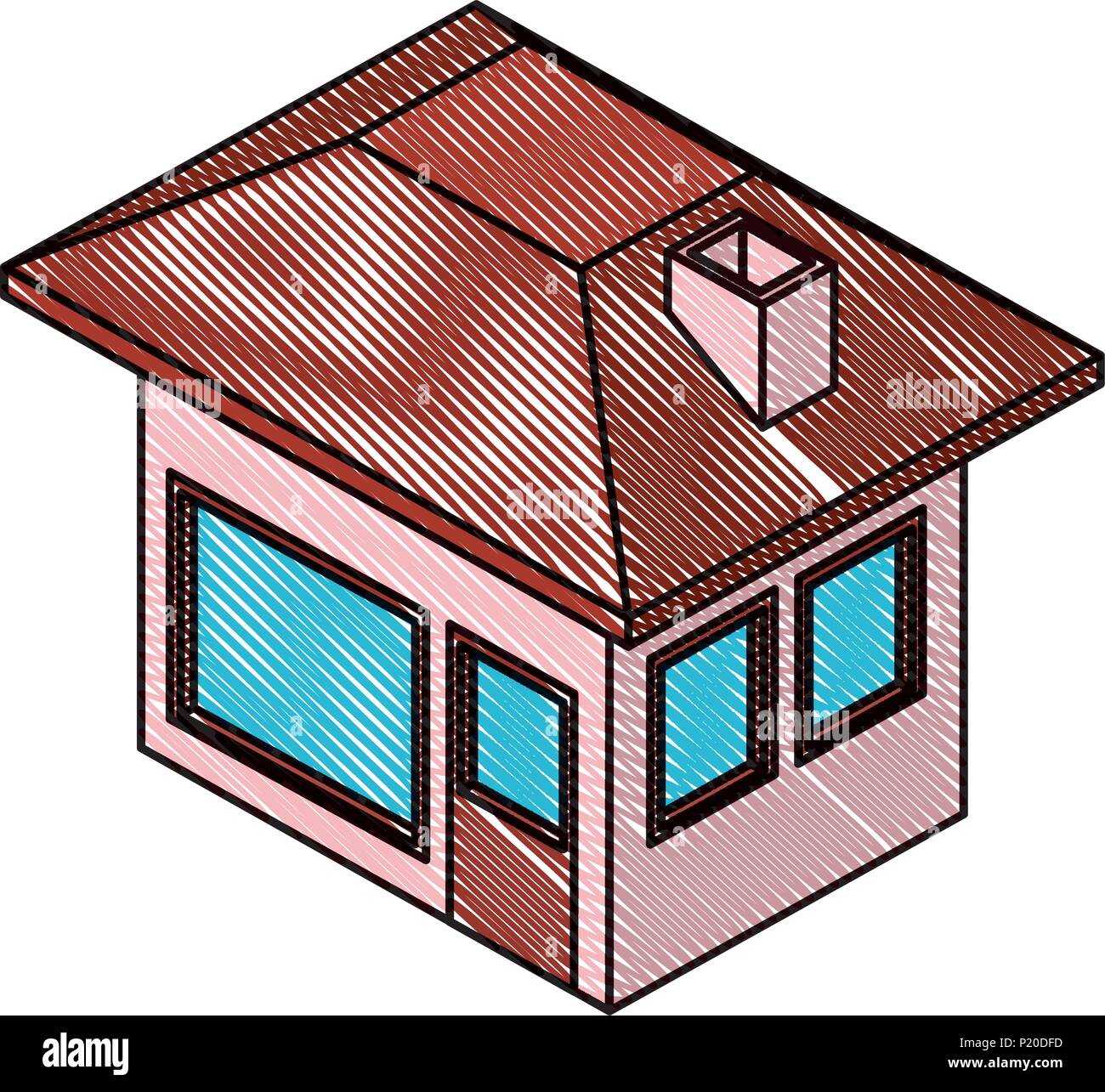 exterior house isometric icon vector illustration design Stock Vector ...