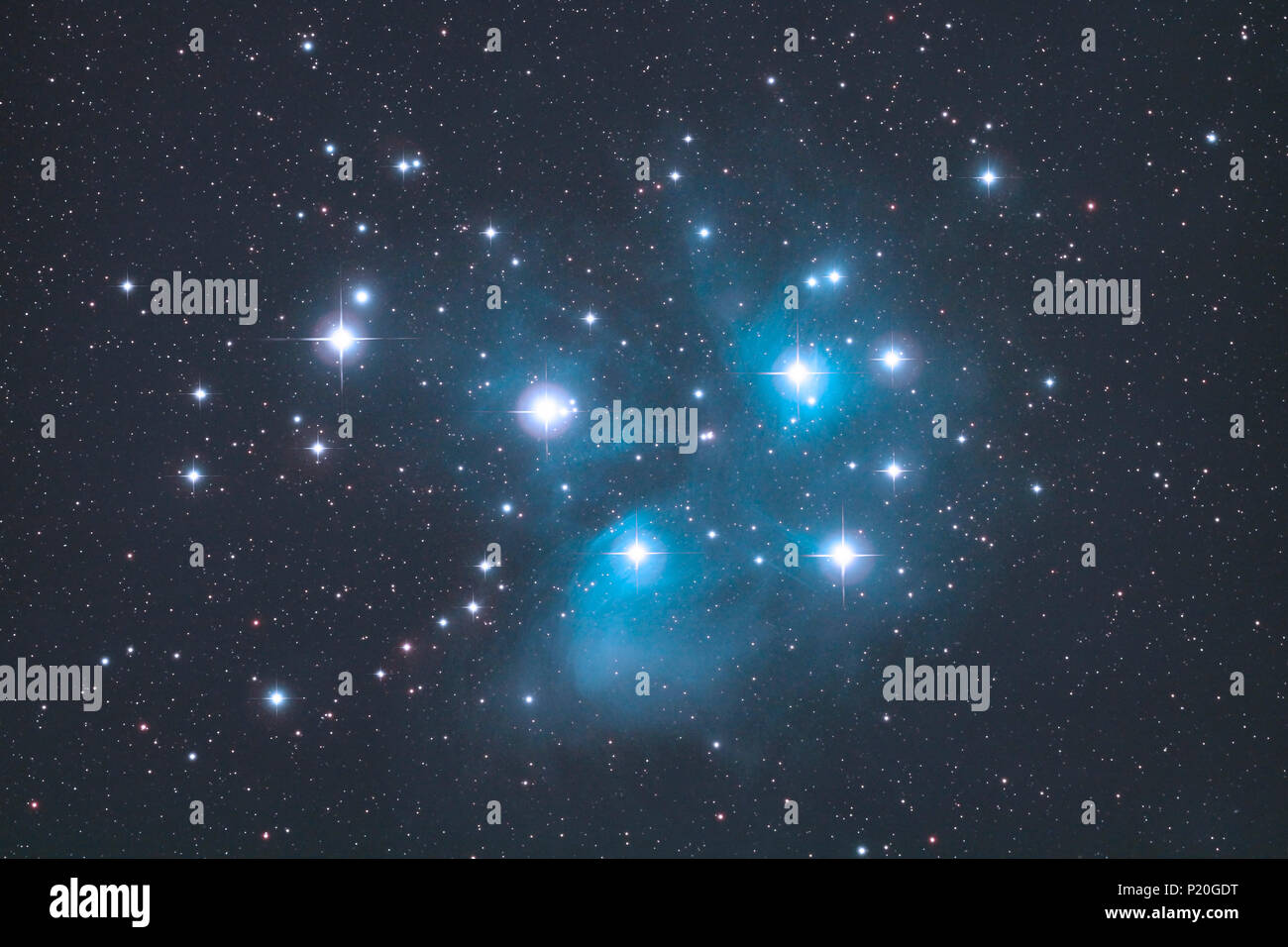 Seine et Marne. Constellation Taurus. View the Pleiades, a cluster of ...