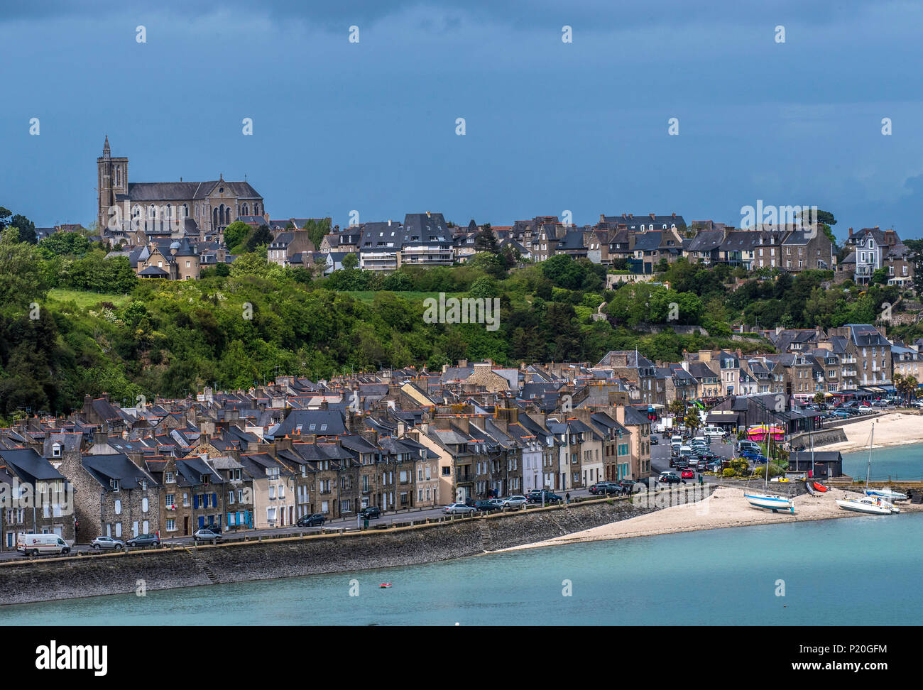 France, Brittany, Ille-et-Vilaine, Cote d'Emeraude, canon at the ...