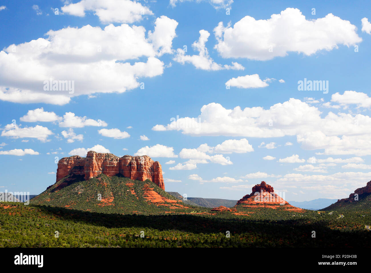 USA. Arizona. Sedona. Chapel of Holy Cross. View on the surrounding landscapes. Stock Photo