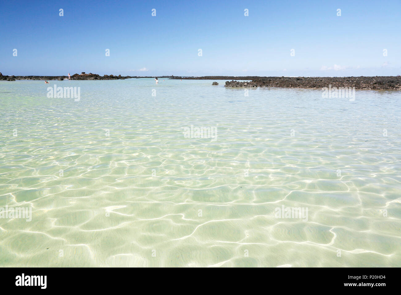 Spain. Canary Islands. Lanzarote. Orzola. The lagoons. Stock Photo
