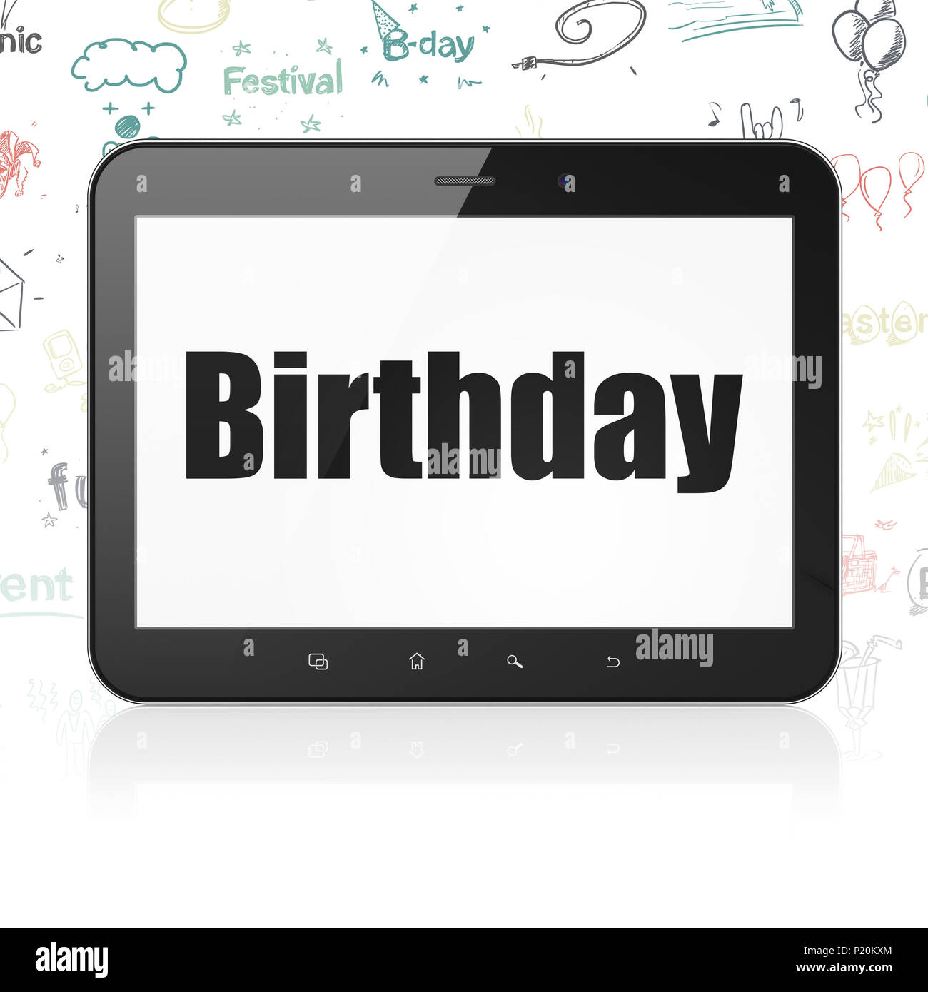Laptop happy birthday screen hi-res stock photography and images - Alamy
