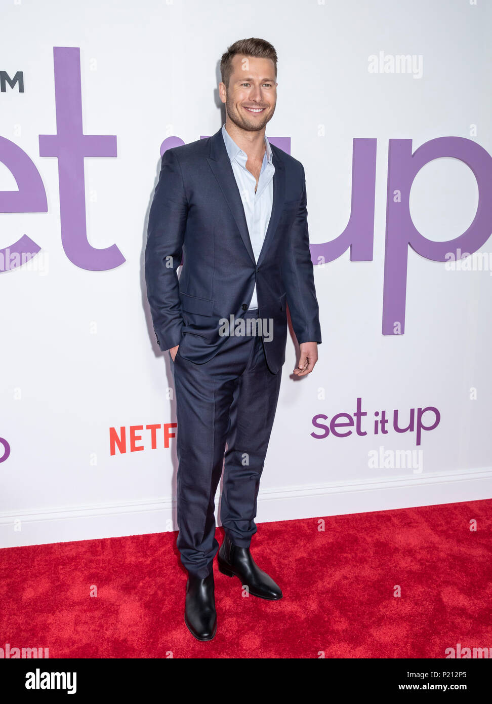 New York, NY, USA - June 12, 2018: Actor Glen Powell attends the New