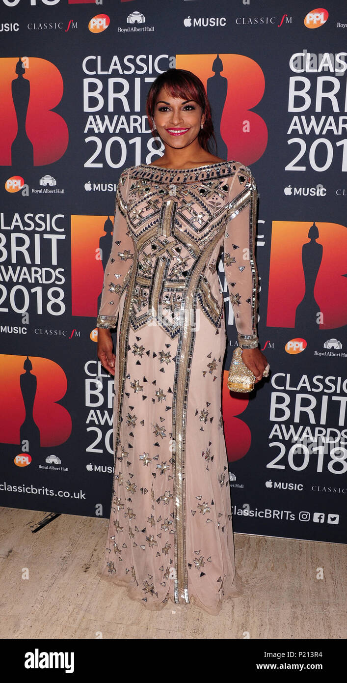 London, UK. 13th June 2018. Danielle De Niese attending Classic BRIT Awards 2018 at the Royal Albert Hall  London Wednesday 13th June Credit: Peter Phillips/Alamy Live News Stock Photo
