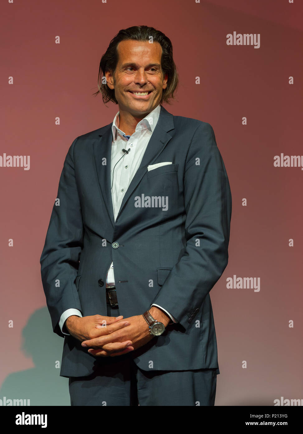Cologne, Germany, June 13 2018, broadband fair Angacom: Lutz Schueler ...