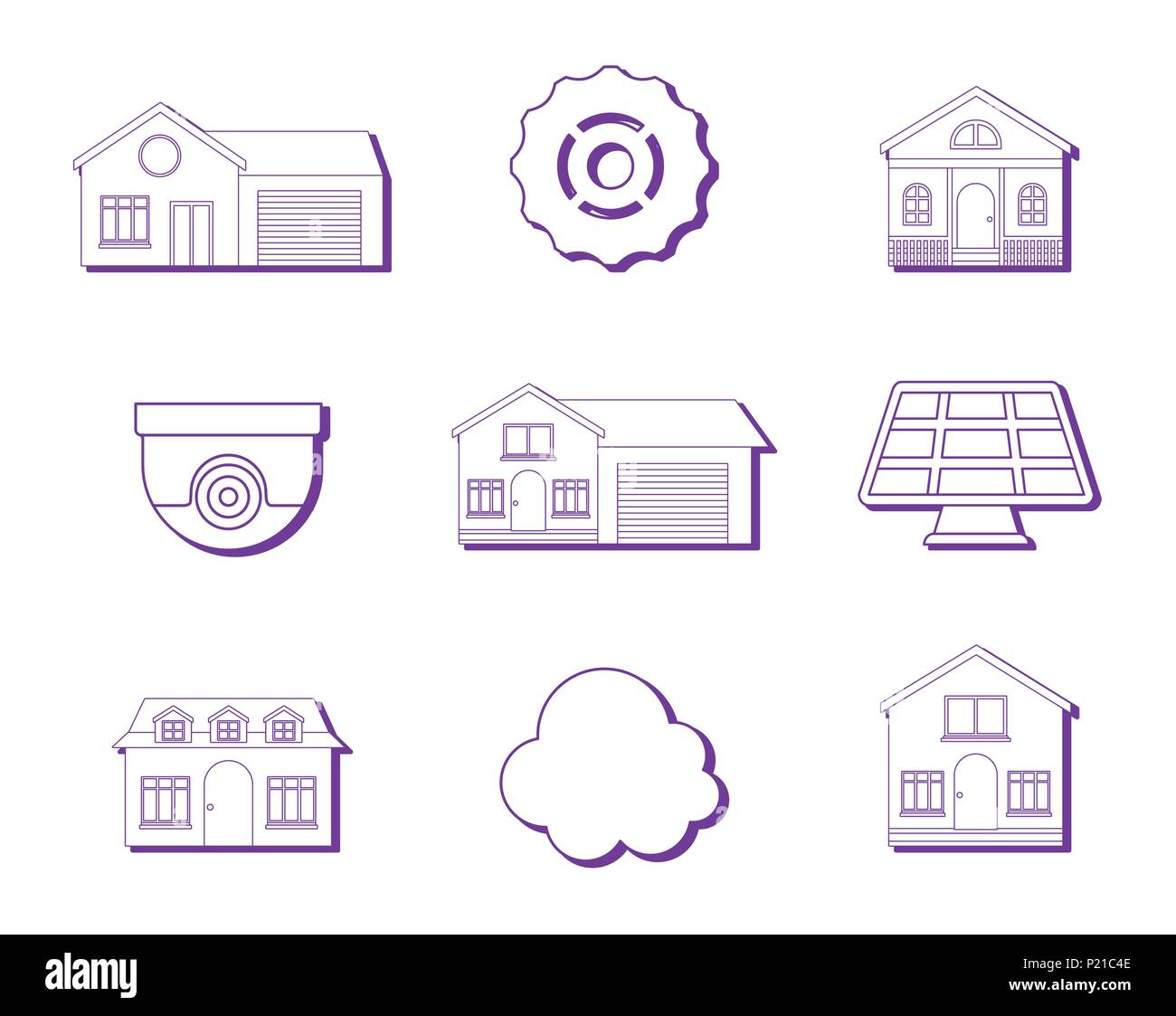 Solar Home System Cut Out Stock Images Pictures Alamy