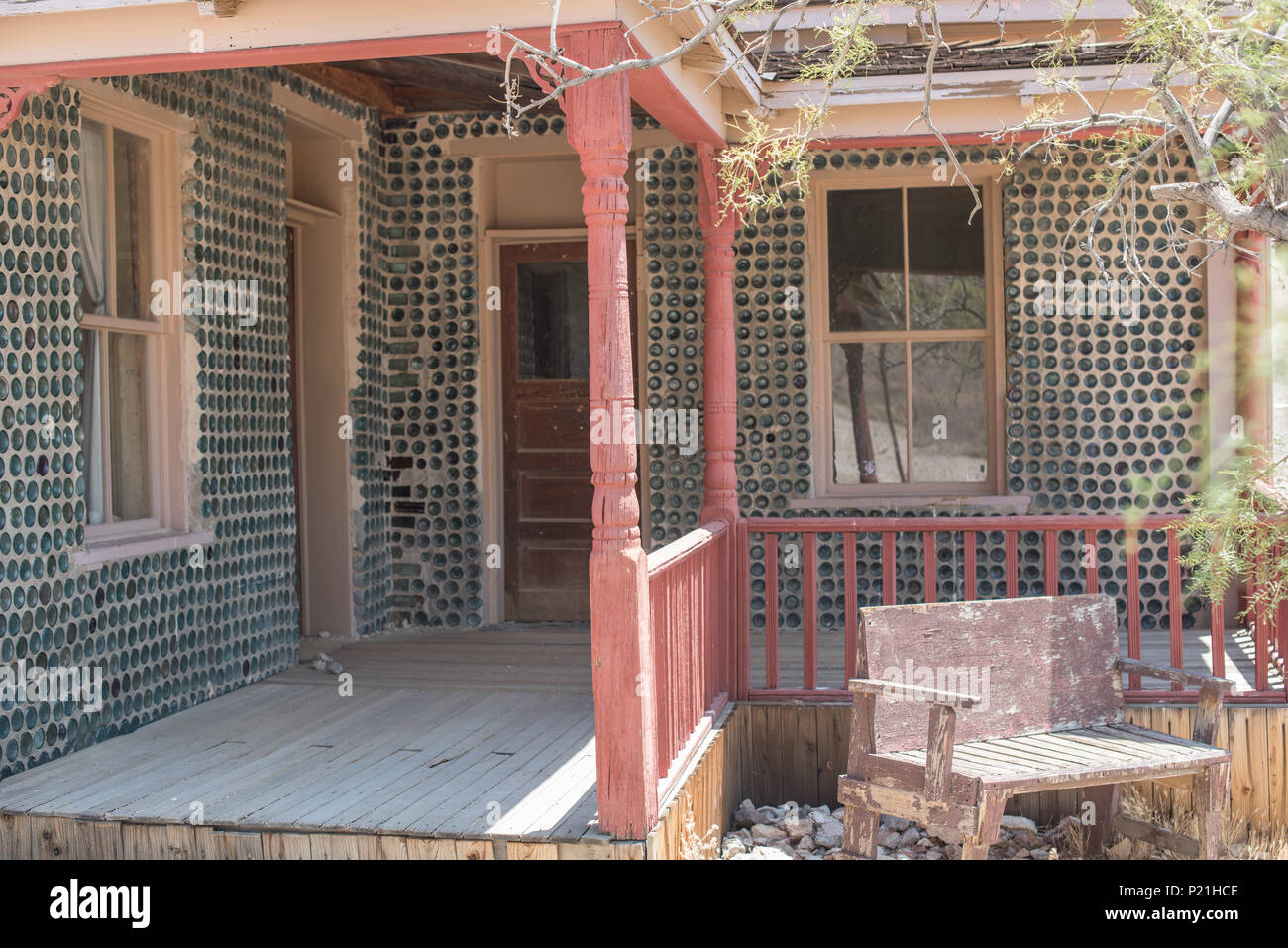 Tom Kelly's Bottle house in Rhyolite historic gold mining ghost town