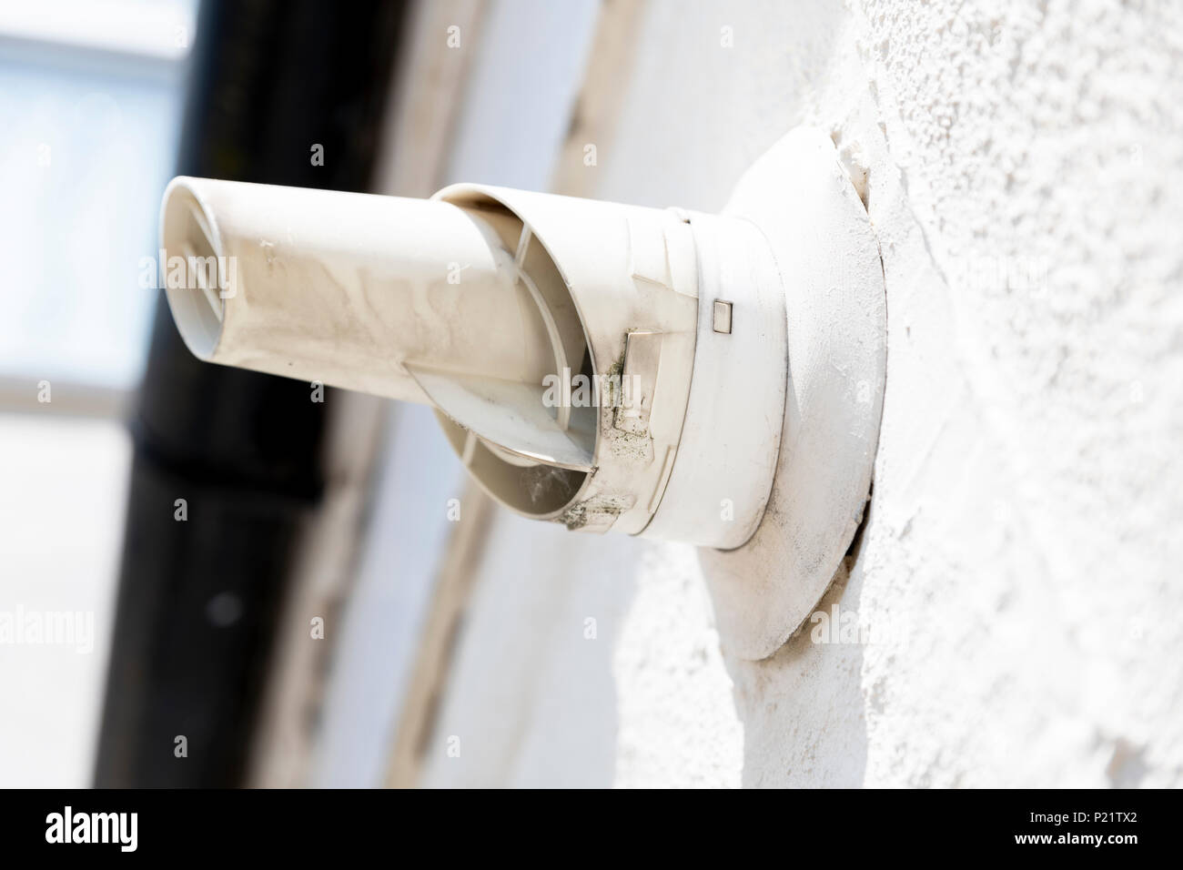 Gas condensing boiler, vent Stock Photo Alamy