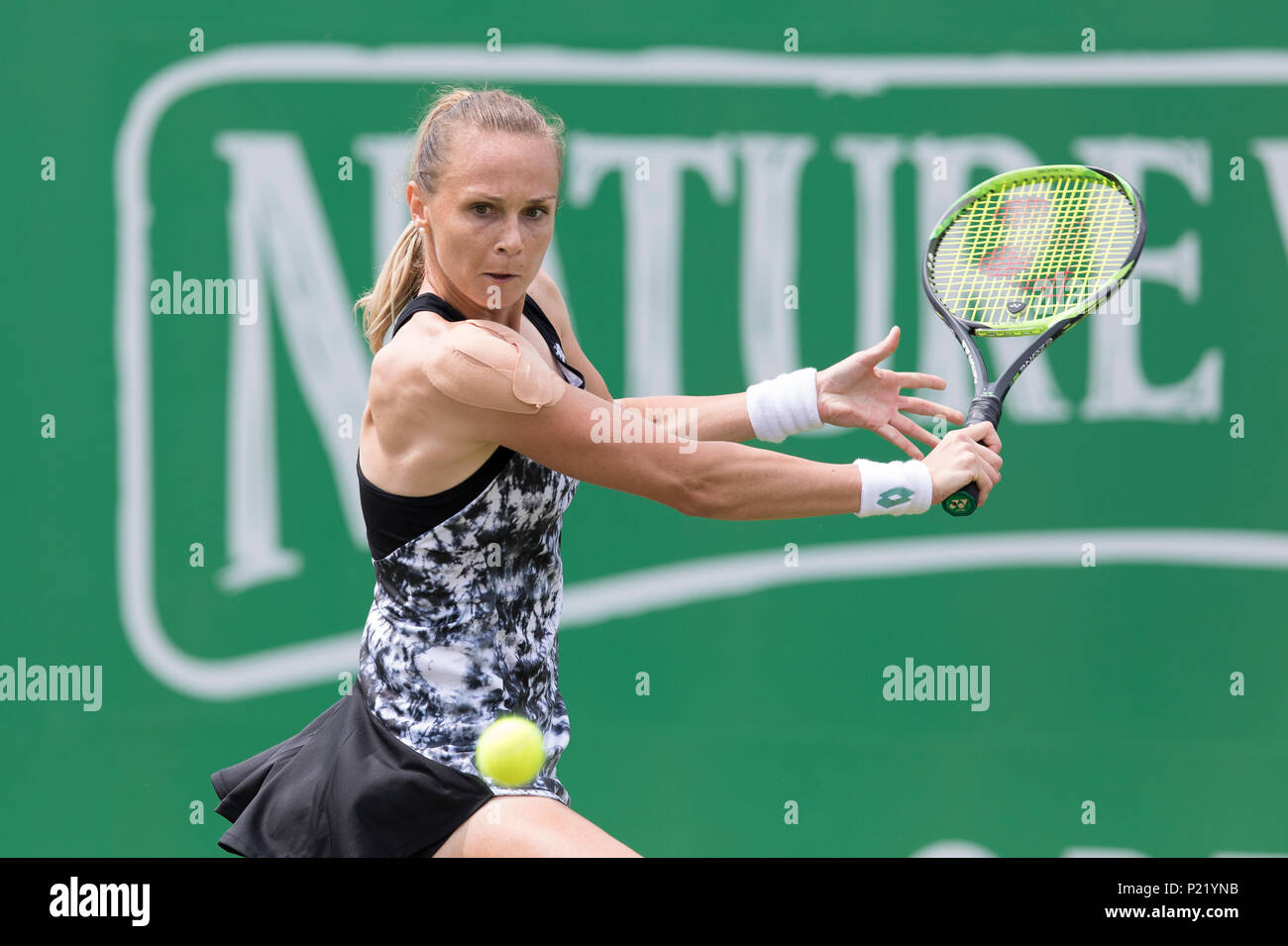 Magdalena Rybarikova in action against Mona Barthel in the Nature Valley Open second round match at Nottingham Tennis Centre, Nottingham. Picture date Stock Photo