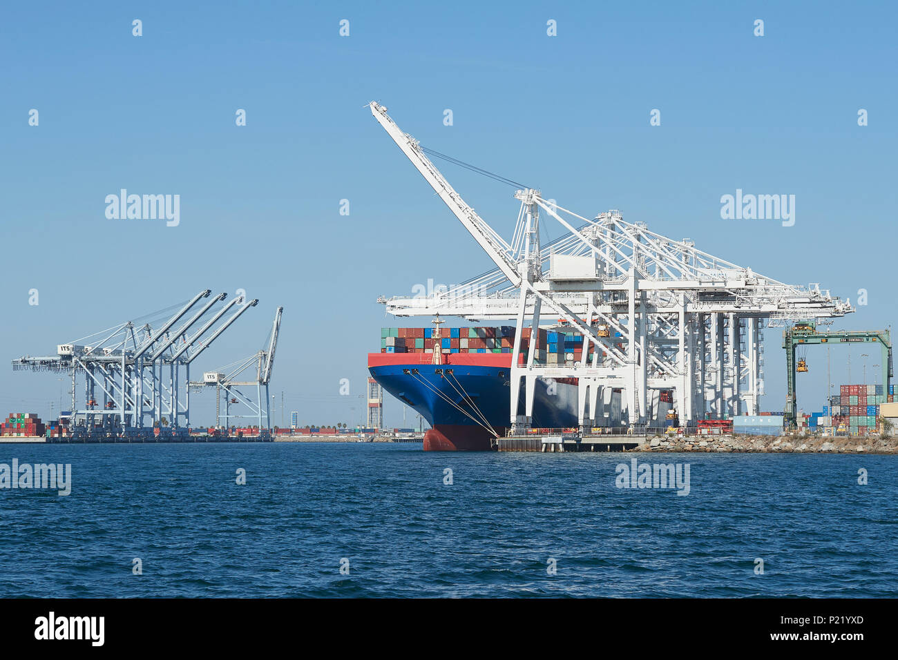 COSCO SHIPPING Container Ship, COSCO ASIA, Moored And Unloading In The