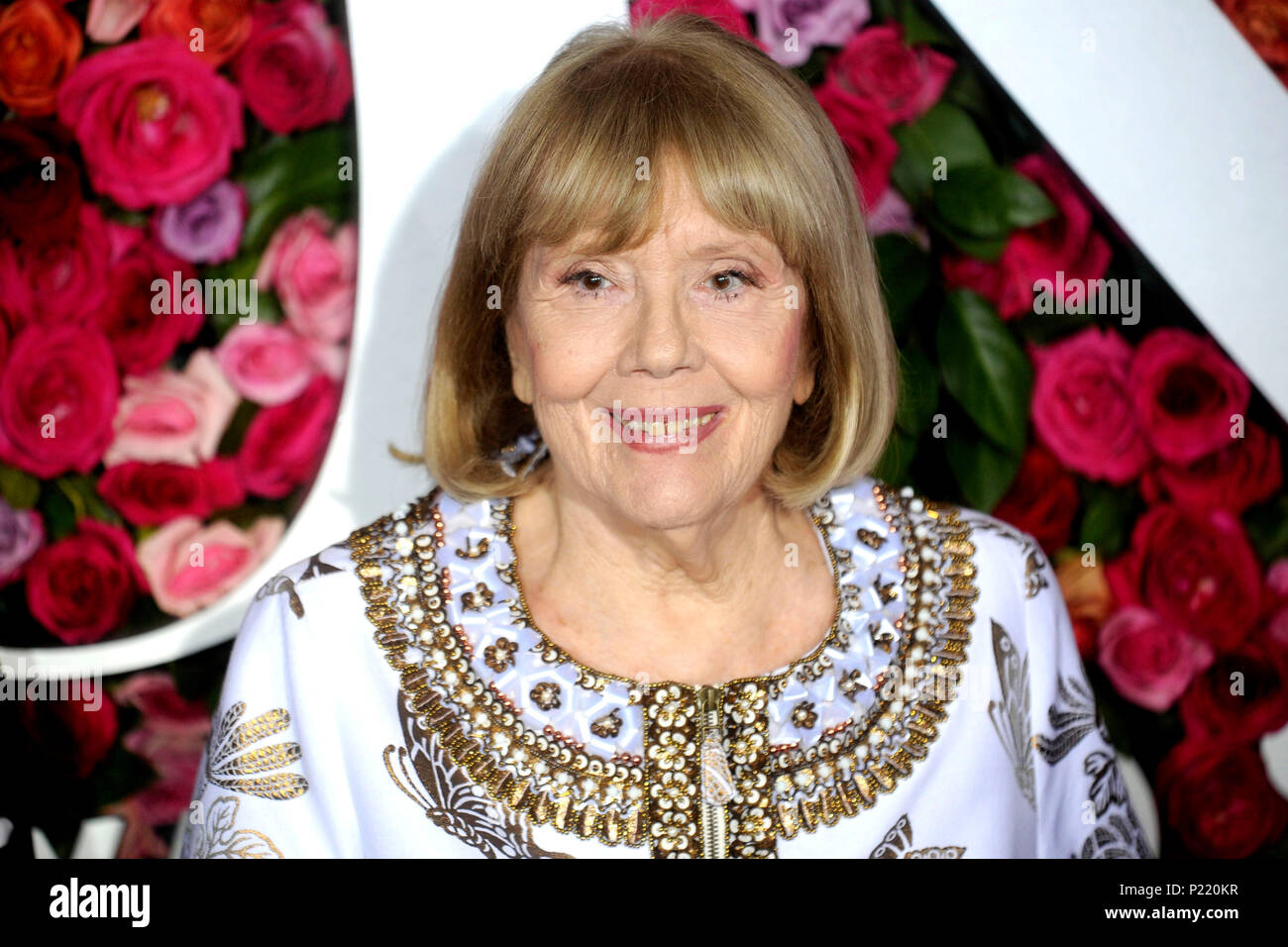 Diana Rigg attending the 72nd Annual Tony Awards 2018 at the Radio City Music Hall on June 10, 2018 in New York City. Stock Photo