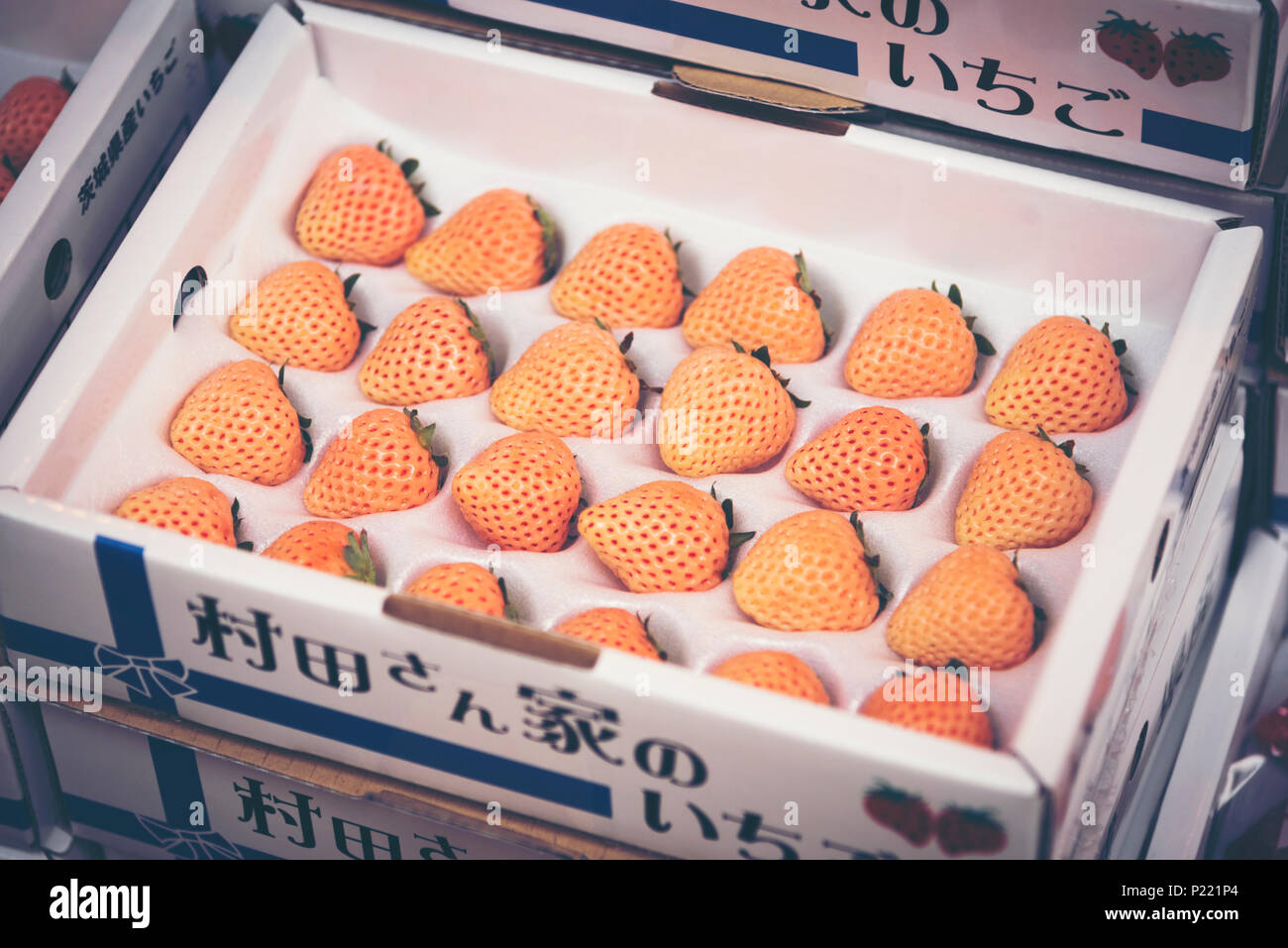 Premium strawberry in Japan, vintage filter image Stock Photo Alamy