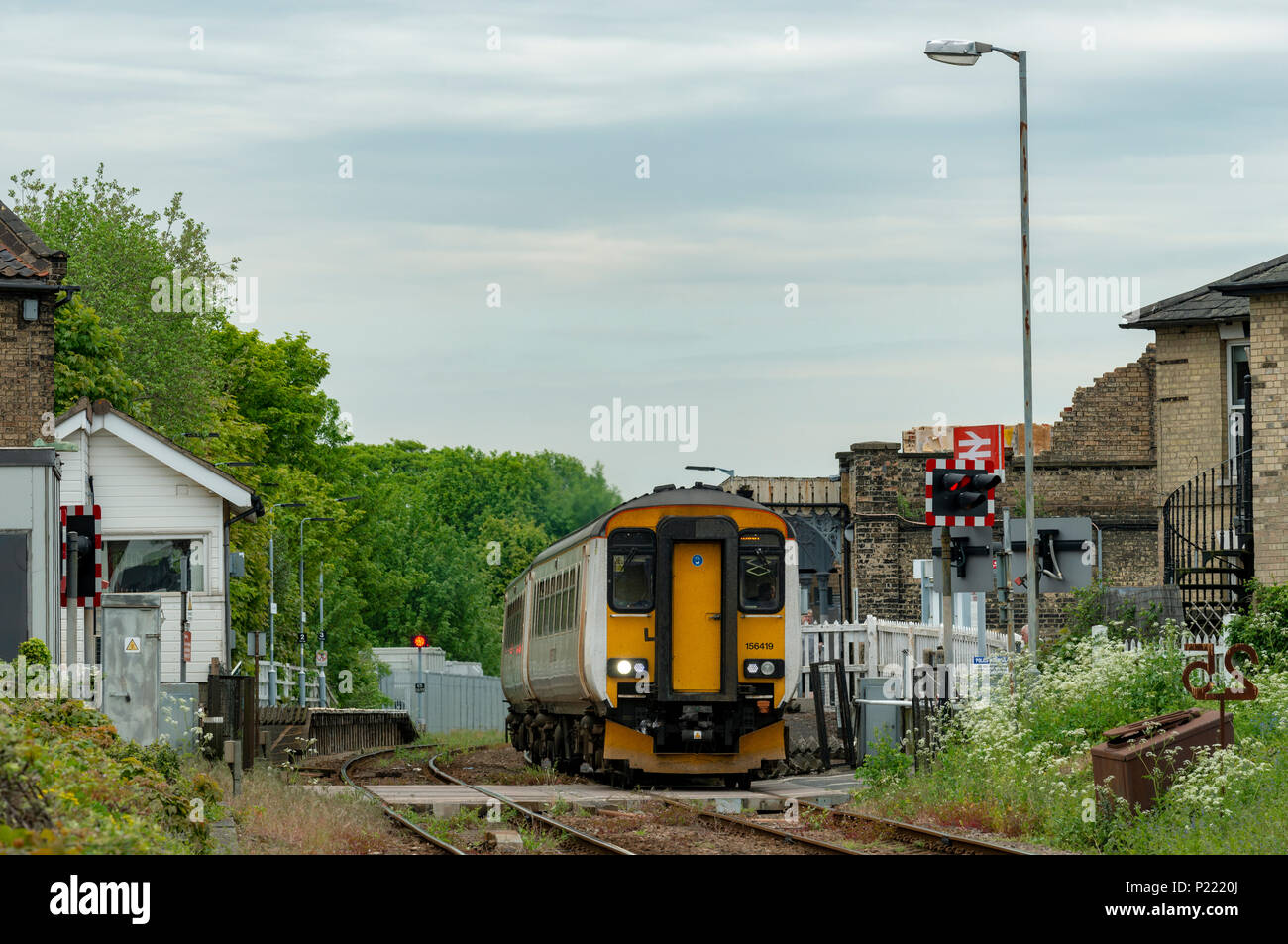 Saxmundham railway station, East Suffolk branch line Stock Photo