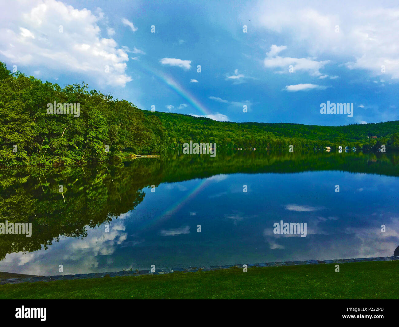 Rainbows are a fun weather related phenomenon. Stock Photo