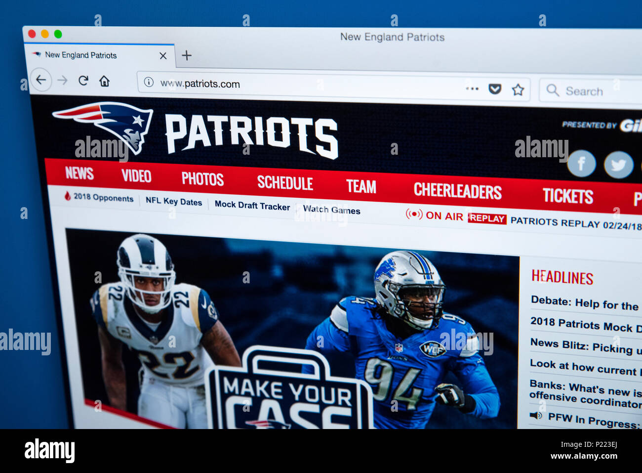 Official website of the New England Patriots