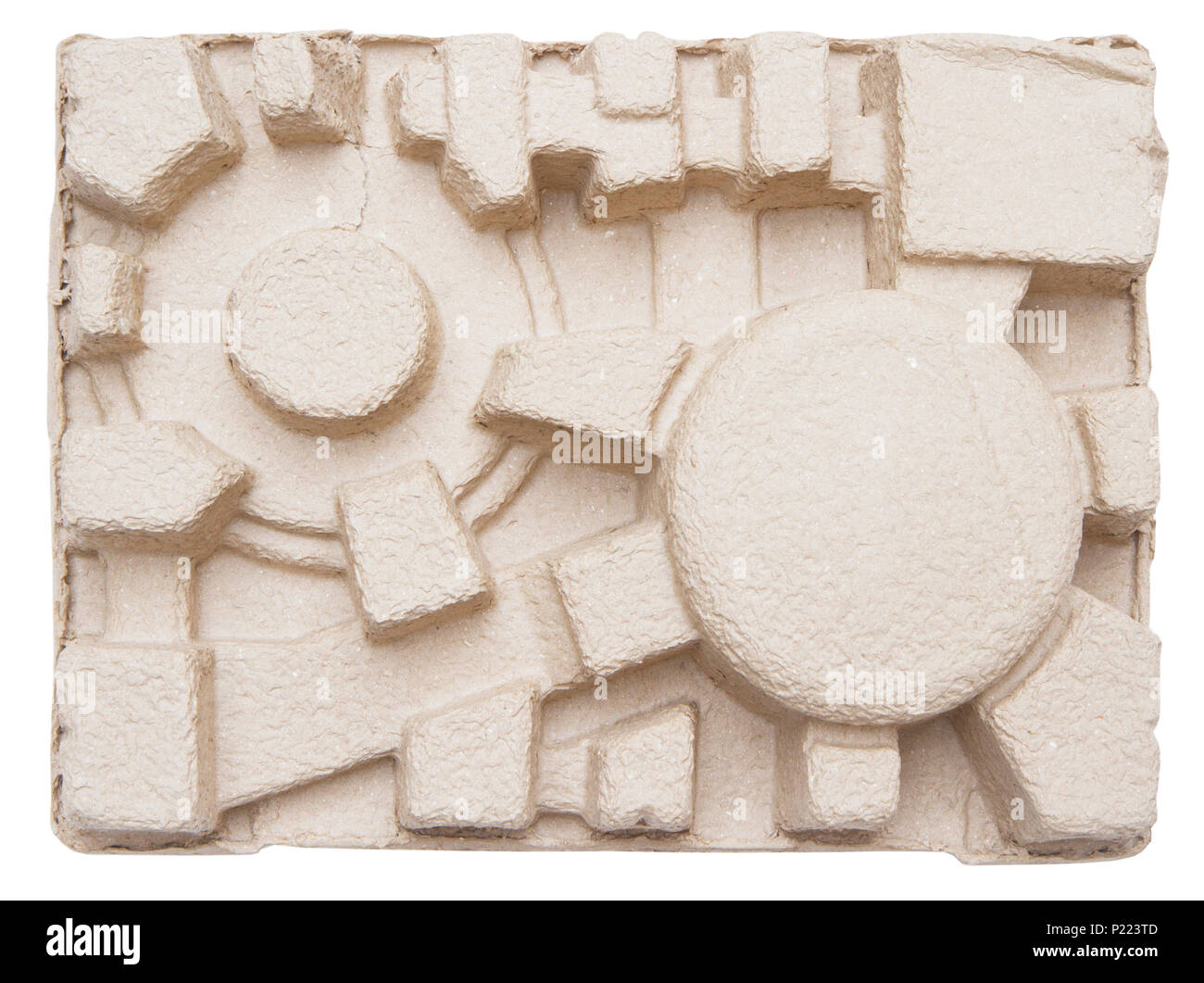 Recycle paper pulp mold isolated on white Stock Photo Alamy