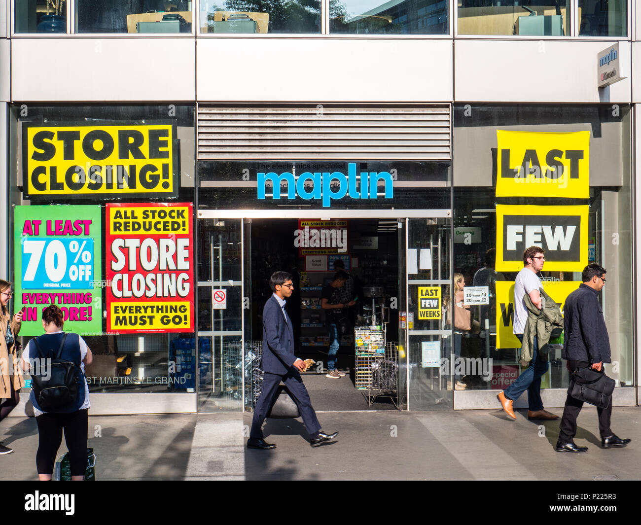 Maplin's Electronic Store Closing Down, City of London, London, England, UK, GB. Stock Photo