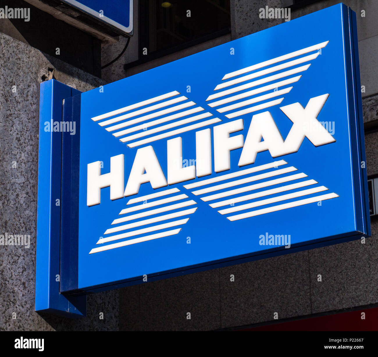 Halifax Sign, City of London, London, England, UK, GB. Stock Photo