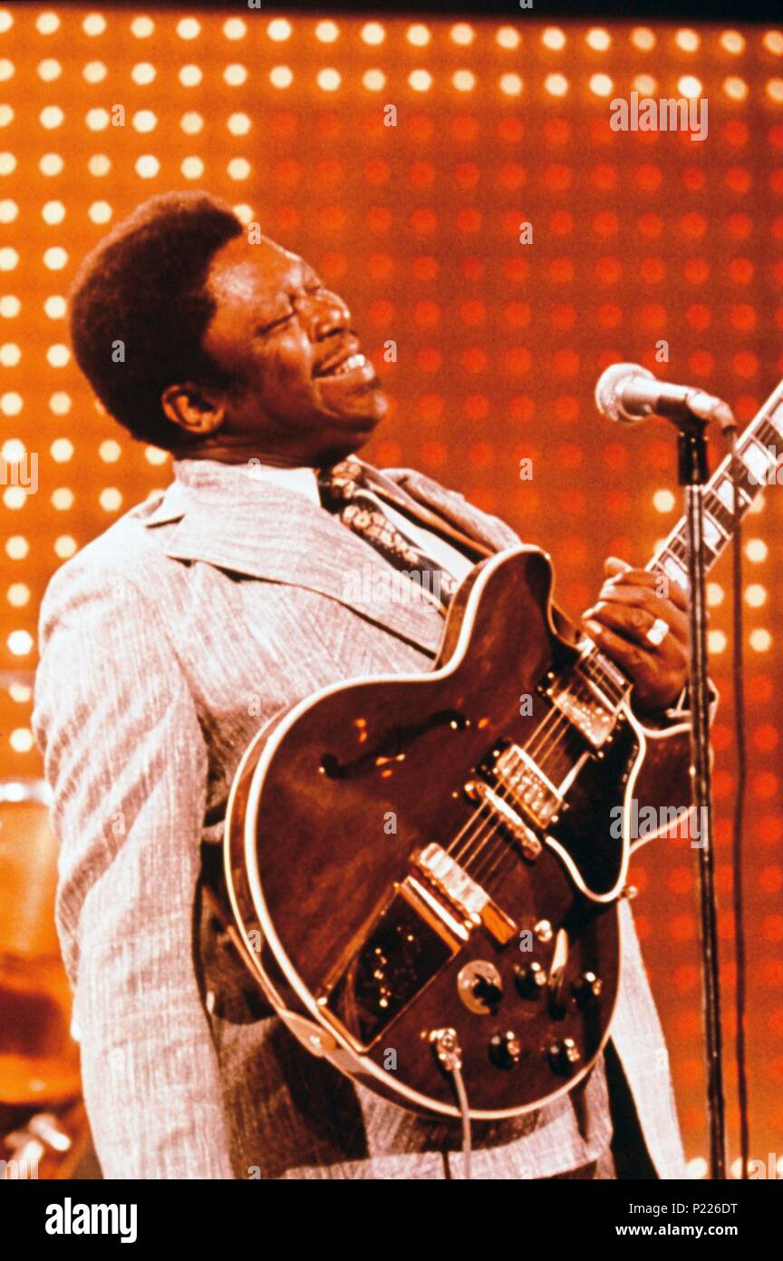 B.B.King on stage with his legendary guitar Lucille performing on