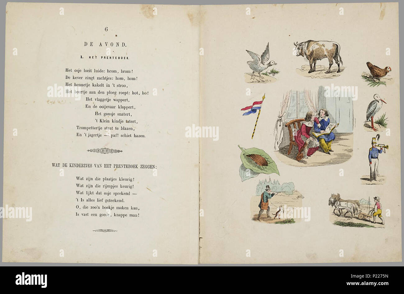 Het lieve boek : waarin men vindt beschreven, en afgebeeld naar 't leven,  met fraai gekleurde plaatjes, al wat de kleine maatjes, kan leeren en  vermaken, met honderd andre zaken /, image size:1300x948