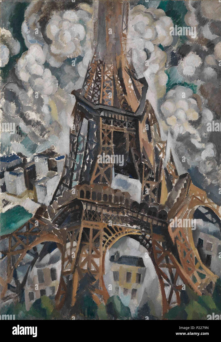 . The Eiffel Tower . from 1909 until 1911 2698 Delaunay 002 278 Robert Delaunay, Der Eiffelturm, 1910 Stock Photo