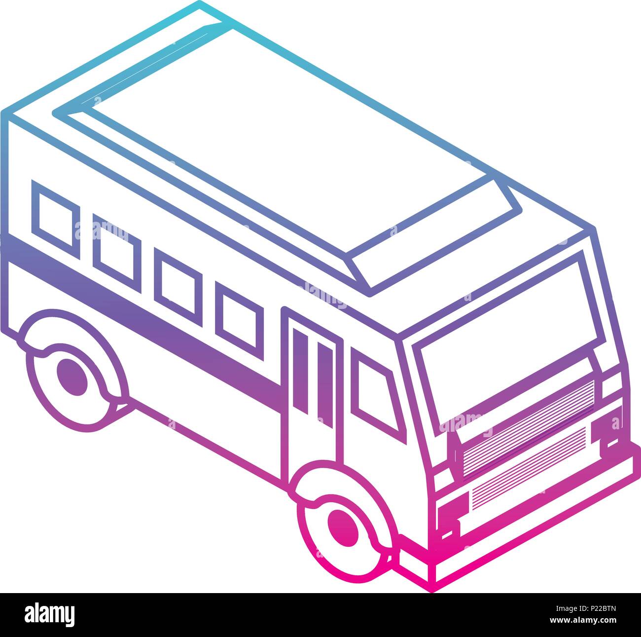 bus transport isometric icon vector illustration design Stock Vector ...
