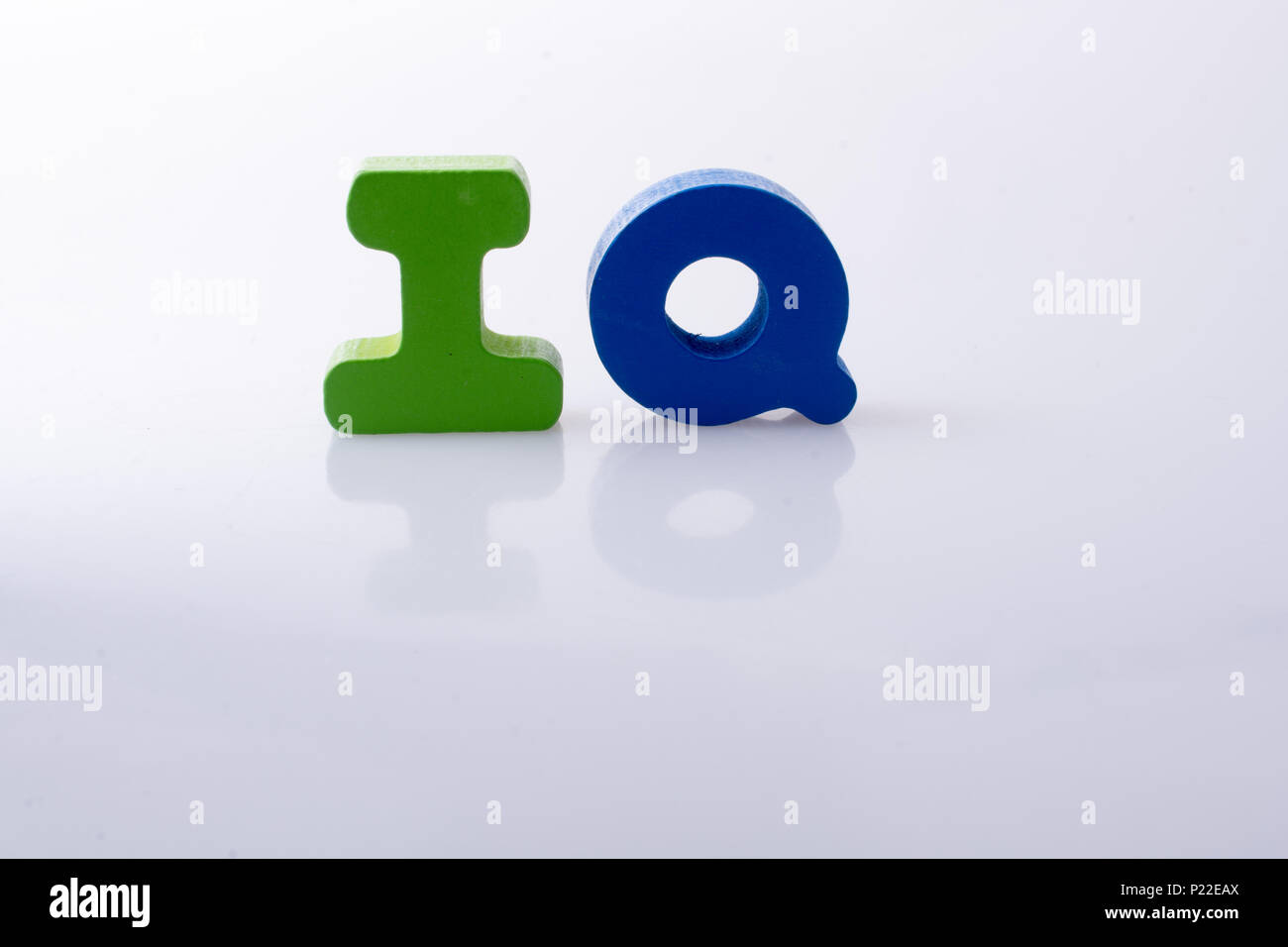the word IQ written with colorful letter blocks Stock Photo Alamy