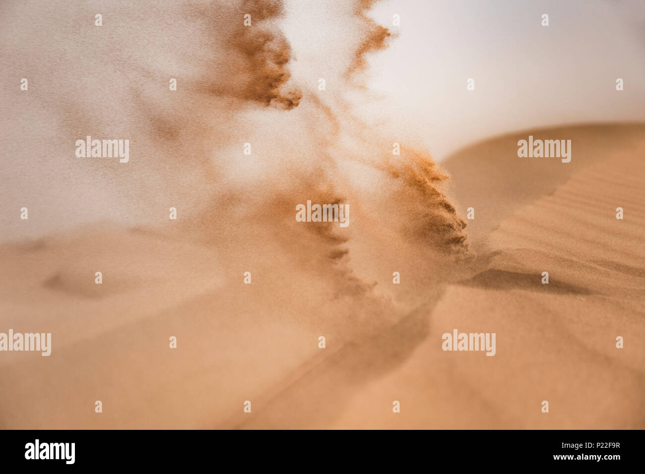 Morocco, Erg Chigaga, Sahara desert, whirlwind Stock Photo
