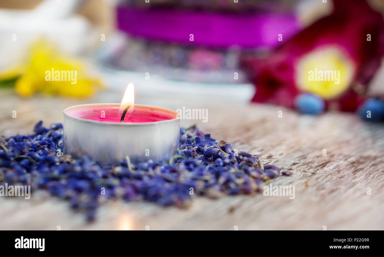 Aromatherapy with lavender Stock Photo Alamy