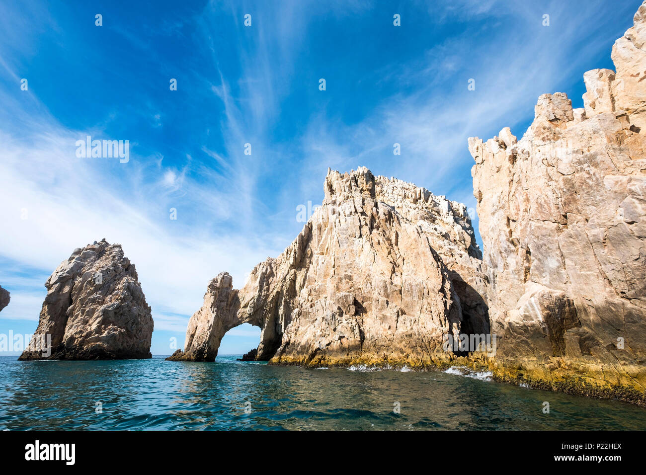 Natural arch of Cabo San Lucas in Baja California Sur in Mexico Stock Photo
