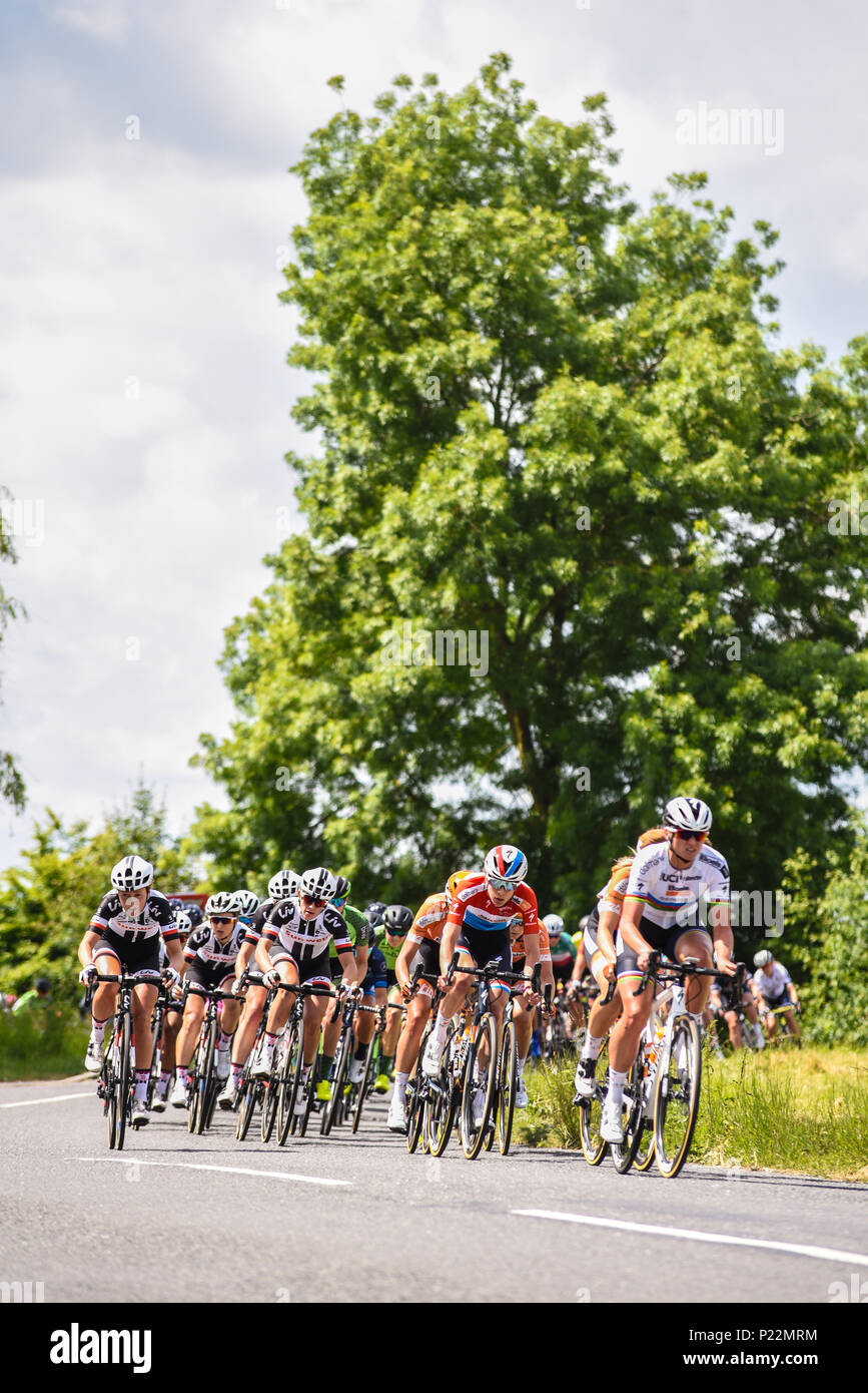 OVO Energy Women's Tour of Britain 2018 cycle race passes through