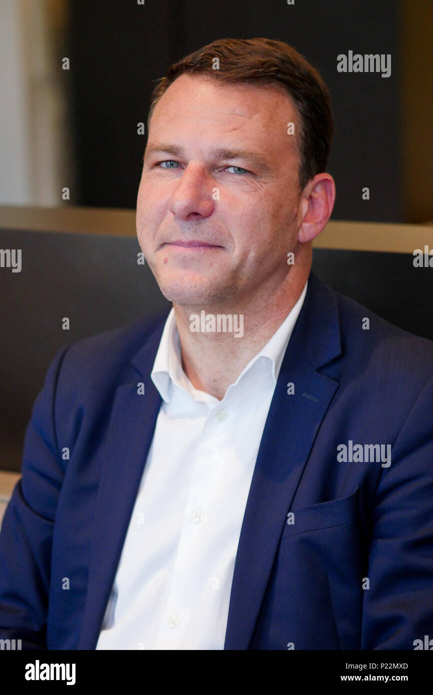 Jean-Lin Lacapelle, Delegate of the "Rassemblement National holds press  conference, Lyon, France Stock Photo - Alamy