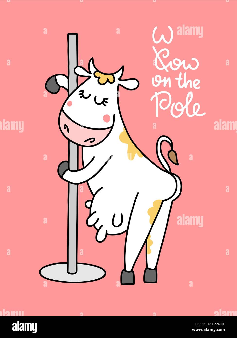 Funny cow dance Stock Vector Images - Alamy