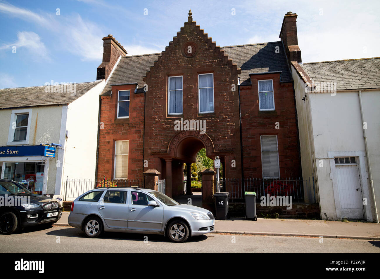 remodelled own town hall on High Street Gatehouse of Fleet Dumfries and Galloway Scotland UK Stock Photo