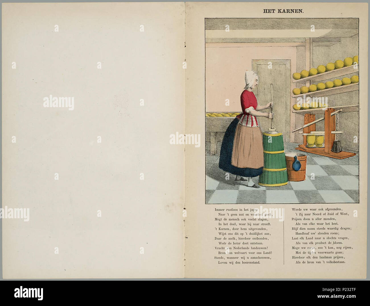 De boerderij : nieuw prentenboek / met verzen gedeeltelijk van J. Schenkman  ; ontwerp tekeningen A.B.H. Braakensiek. In acht handgekleurde litho's, met  daaronder 24 regels in dichtvorm, wordt het goede leven, image size:1300x1074