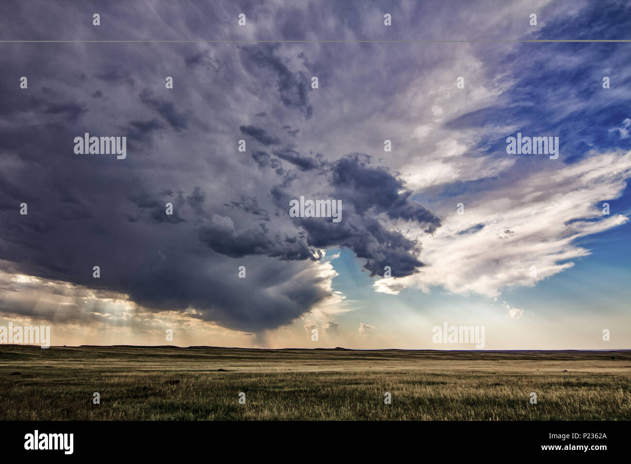 The USA, South Dakota, Badlands National Park, cloud formation Stock Photo