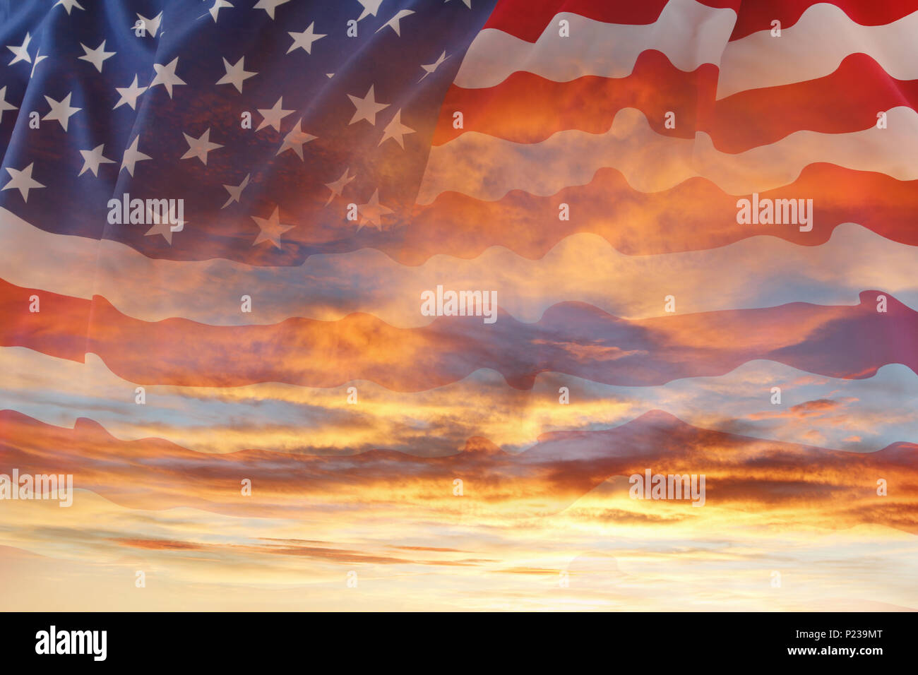 American flag in the sky Stock Photo - Alamy